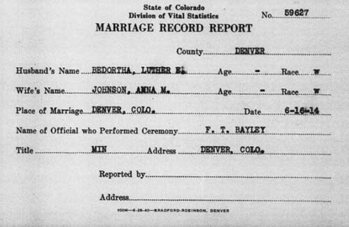 1914 Colorado marriage record
